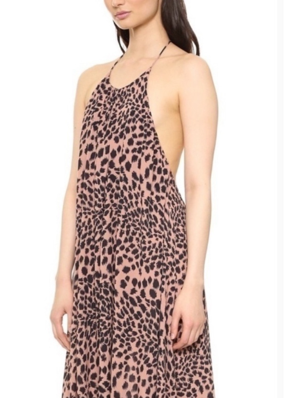 Zimmerman Leopard Print Slip Maxi Dress in Brown and Black EUC
